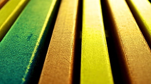 close up photography of assorted-color wood planks